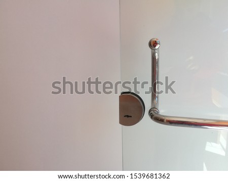 Glass door handle and lock