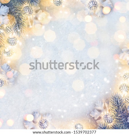2020 Merry Christmas and New Year holidays background. Blurred bokeh background.