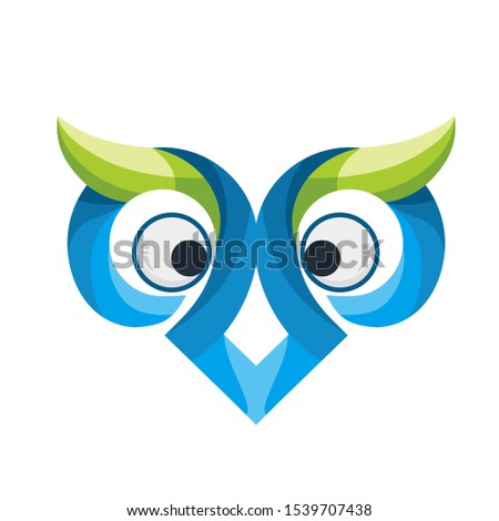 owl eye icon logo vector design
