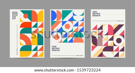 Covers with minimal design. Cool geometric backgrounds for your design. Applicable for Banners, Placards, Posters, Flyers etc. Eps10 vector Royalty-Free Stock Photo #1539723224