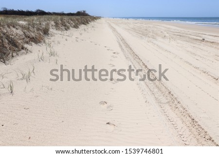 Sand driving on Bribie Island Queensland Australia