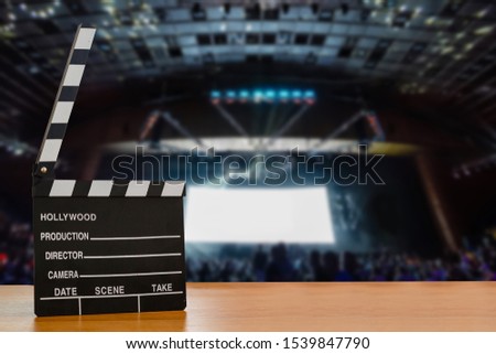 Film strip with Stage background