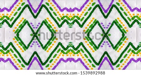 Endless Tribal Design. Colored Repeated Geometric Pattern. Watercolor Wallpaper. Seamless Hued African Pattern. Bright Endless Ornamental Texture. Rich Ink Chinese Art.