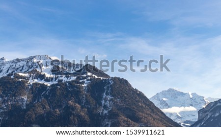 Panorama from the mountains Grindelwald in Switzerland