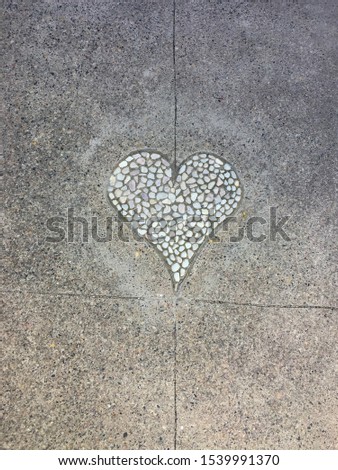 
White stones ornamental heart of Rio