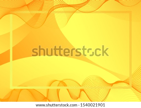 Frame template design with yellow background illustration