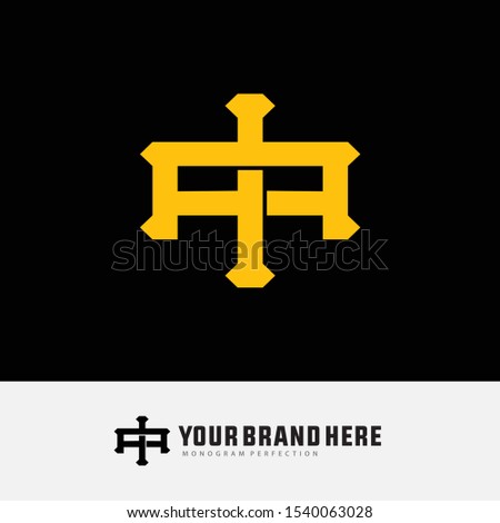 Monogram AI or IA, I, A template logo white black background and gold for clothing, interlock, apparel, sport, baseball, design vector