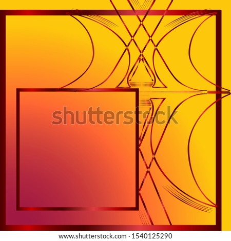 Modern Vintage Electric Neon Graphic Frame Background Template