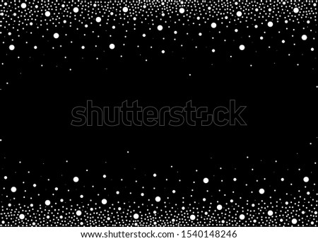 Abstract background ,white glitter or stars on black background with copy space for text,celebration for Christmas and new year and holiday card,snow is falling