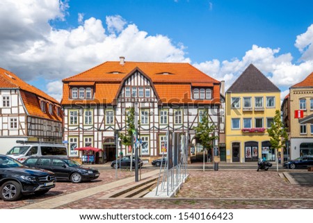 Market in Warburg, Hessen, Germany 