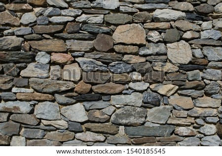 Natural stone, brick wall. Background and Texture. Photo