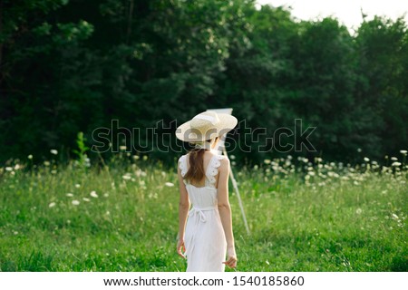 young stylish woman outdoors resting model