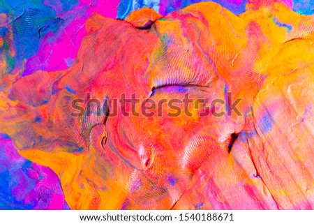 plasticine texture painted on a modeling board