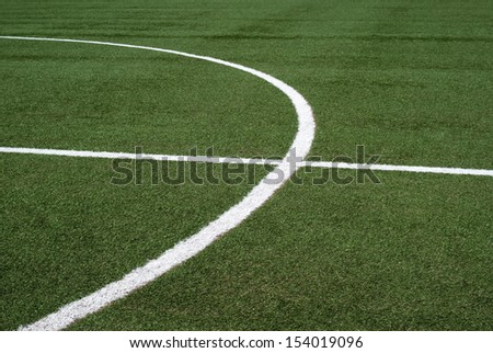 The lines on soccer field