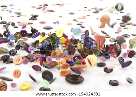 Colorful buttons on a white background