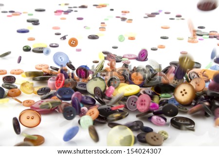 Colorful buttons on a white background