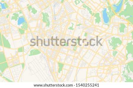 Printable street map of Suwon, Province Gyeonggi, South Korea. Map template for business use. Royalty-Free Stock Photo #1540255241