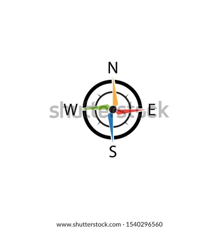 Compass icon logo design vector stock