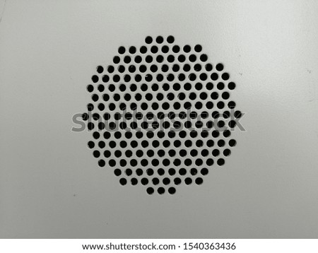 Circle of holes. Wall ventilation