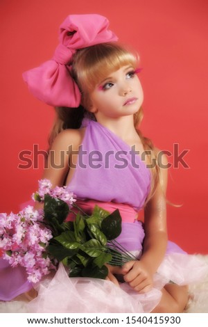 Children fashion doll blond girl