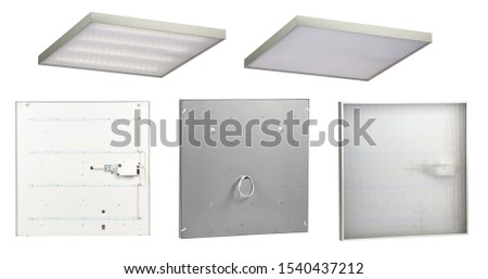 LED ceiling panel for office isolated