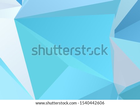 Abstract banner on light backdrop. Trendy blue background. Colorful abstract background. Blue shapes. Decoration element. Geometric graphic texture. Flat design style.