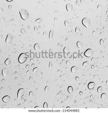 Dew of water on the white background 