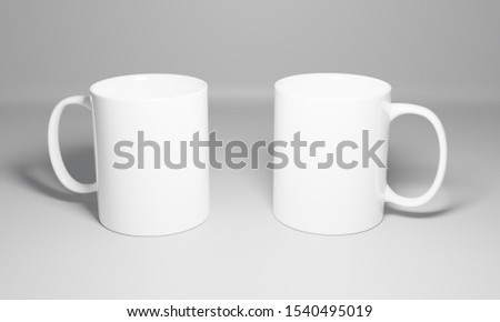 Two Clean Mugs in a White Background