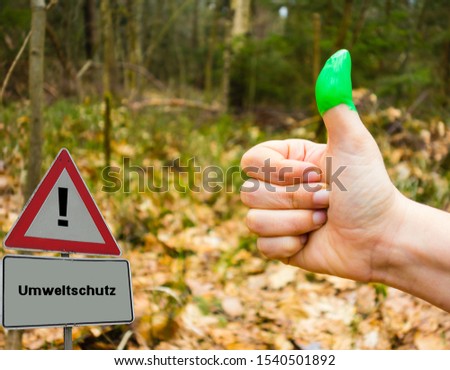 Sign Environment Protection german "Umweltschutz"