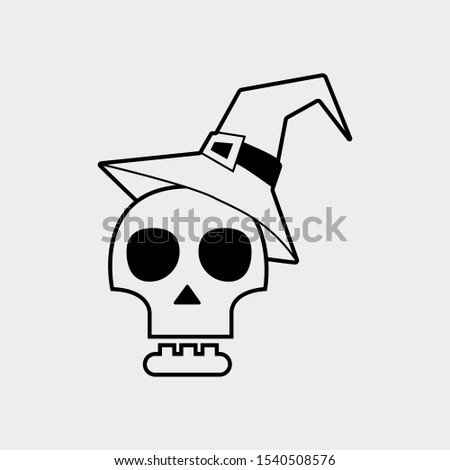 Skull icon, Halloween icon. New trendy skull vector illustration symbol