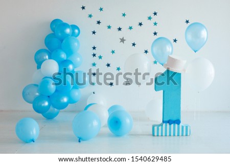 background with bubbles for first birthday party	