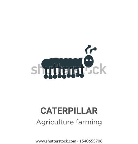 Caterpillar vector icon on white background. Flat vector caterpillar icon symbol sign from modern agriculture farming and gardening collection for mobile concept and web apps design.