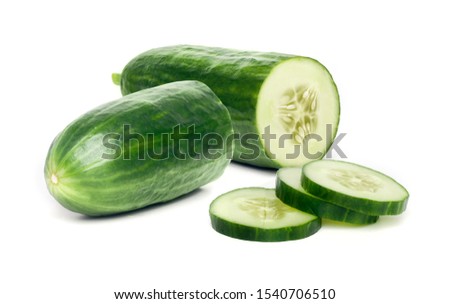 cucumber isolated on white background, clipping path, full depth of field Royalty-Free Stock Photo #1540706510