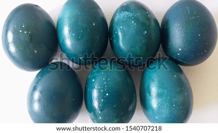 Painted Easter Eggs Like a Starry Sky