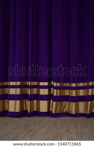 violet curtain theater, concert hall or theater with scene