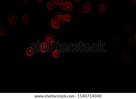 Dark Red vector texture with disks. Illustration with set of shining colorful abstract circles. Template for your brand book.