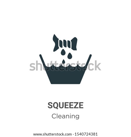 Squeeze vector icon on white background. Flat vector squeeze icon symbol sign from modern cleaning collection for mobile concept and web apps design.
