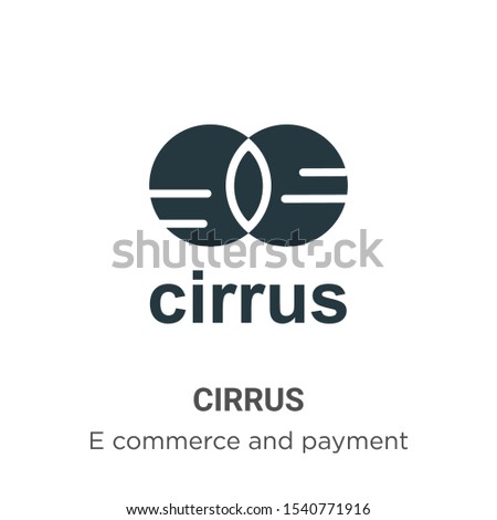 Cirrus vector icon on white background. Flat vector cirrus icon symbol sign from modern e commerce and payment collection for mobile concept and web apps design.