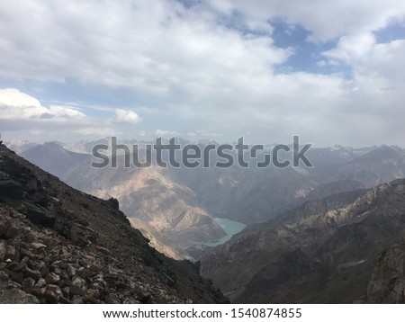 Pictures of the Fann mountains in Tadzhikistan