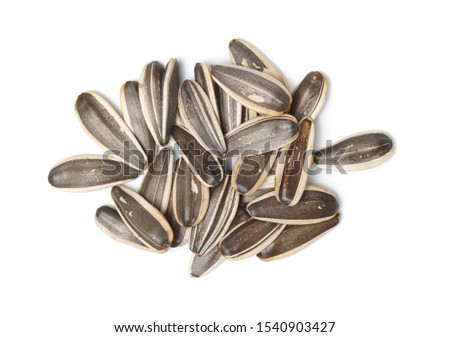 Sunflower seeds from above stock photo