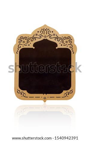 Luxury antique golden frame isolated on white background with clipping path