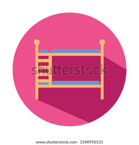 Bed simple illustration clip art vector
