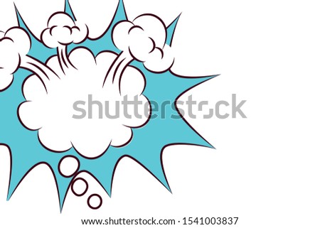 expresion cloud pop art style vector illustration design
