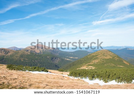 landscape of autumn mountains, Ukrainian Carpathians, Spitz Mountain