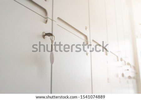 Cabinets in the goods storage office for the general public provide lockers and a secure lock system with number for easy cabinet owners to remember.
The concept of protecting assets using lockers Royalty-Free Stock Photo #1541074889