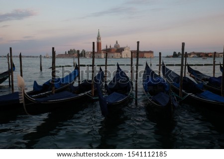 
A views of the San Marco basin and the San Giorgio Maggiore Island in Venice