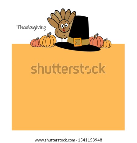 Thanksgiving Turkey and Pilgrim Hat