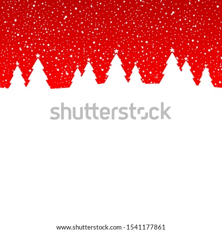 Winter Forest Snowfall Red And White