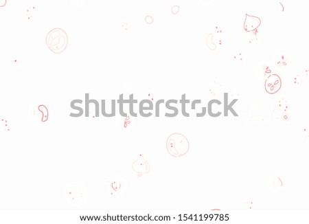Light Red vector template with organic meal. Abstract background with colorful Fast Food illustrations. Pattern for menu of cafes, bars, restaurants.