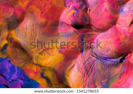 plasticine texture painted on a modeling board